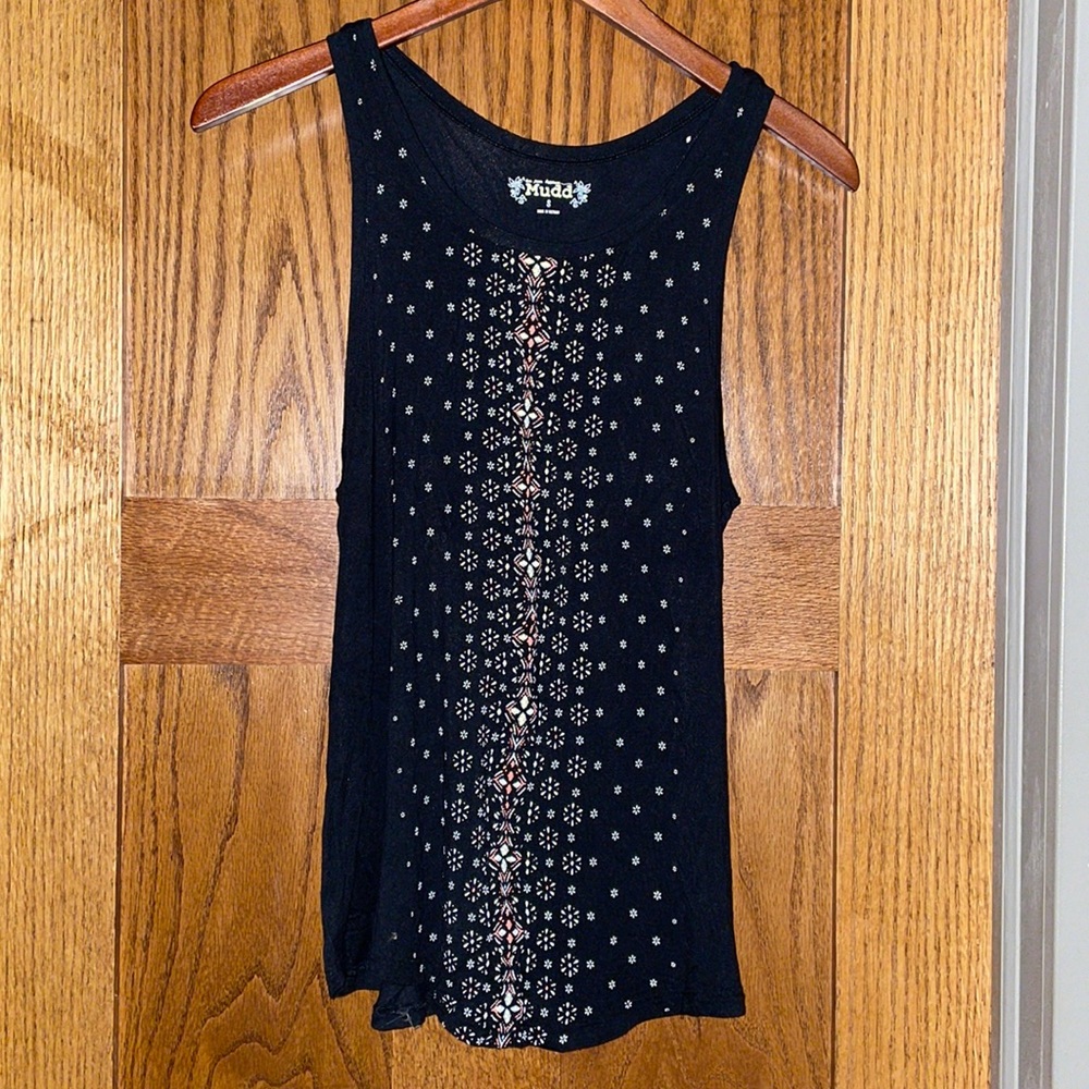 Mudd Black Flowy Tank Top